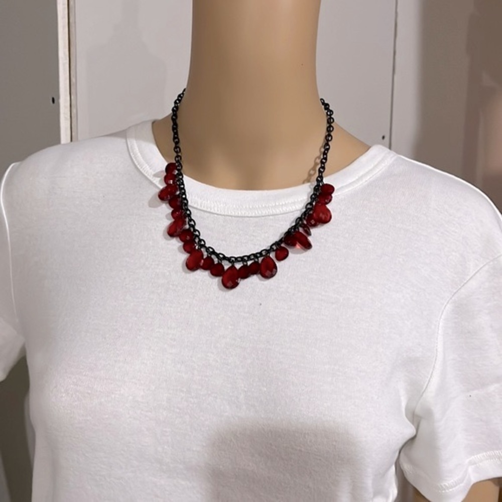 Garnet colored necklace